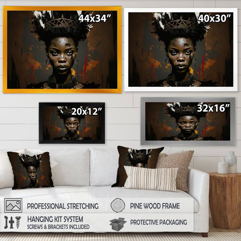 Designart "Contemporary Portrait Of Young African American Woman IV